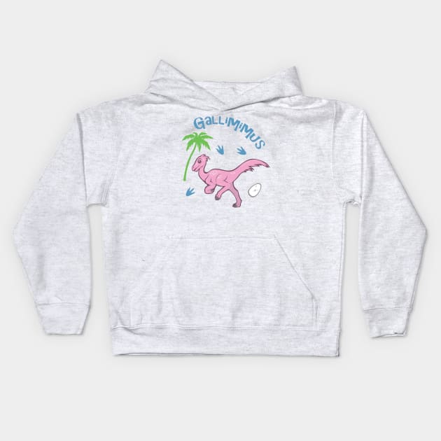 Cute Gallimimus Kids Hoodie by SakuraDragon